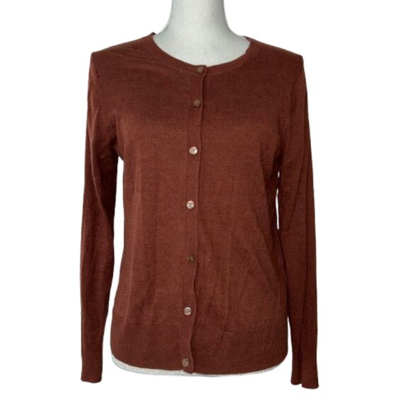 Old Navy cardigan crew cardigan deep brown - Picture 1 of 8
